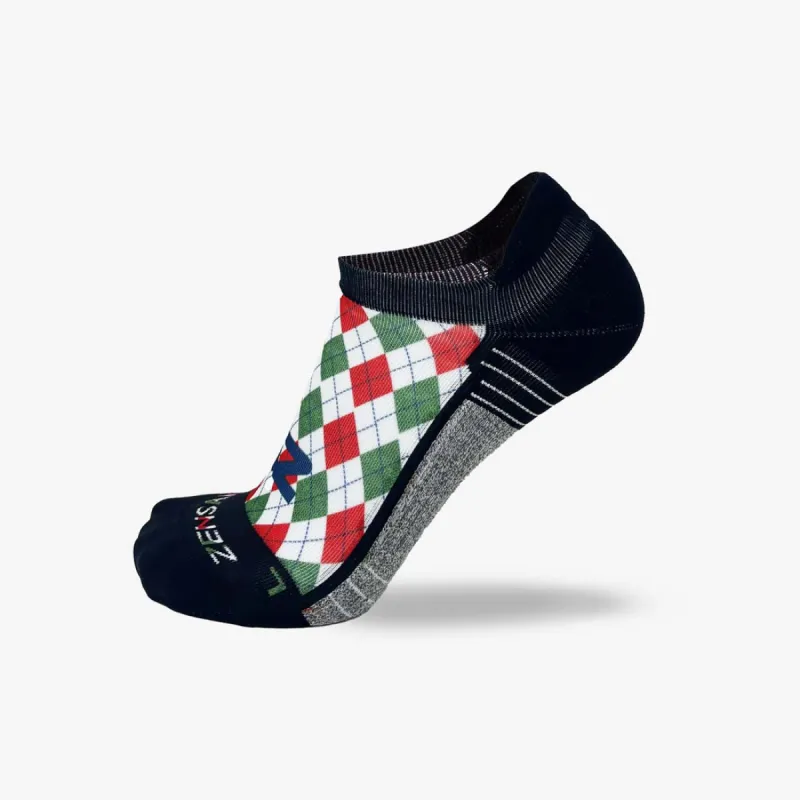 Holiday Argyle Running Socks (No Show) sold by Zensah