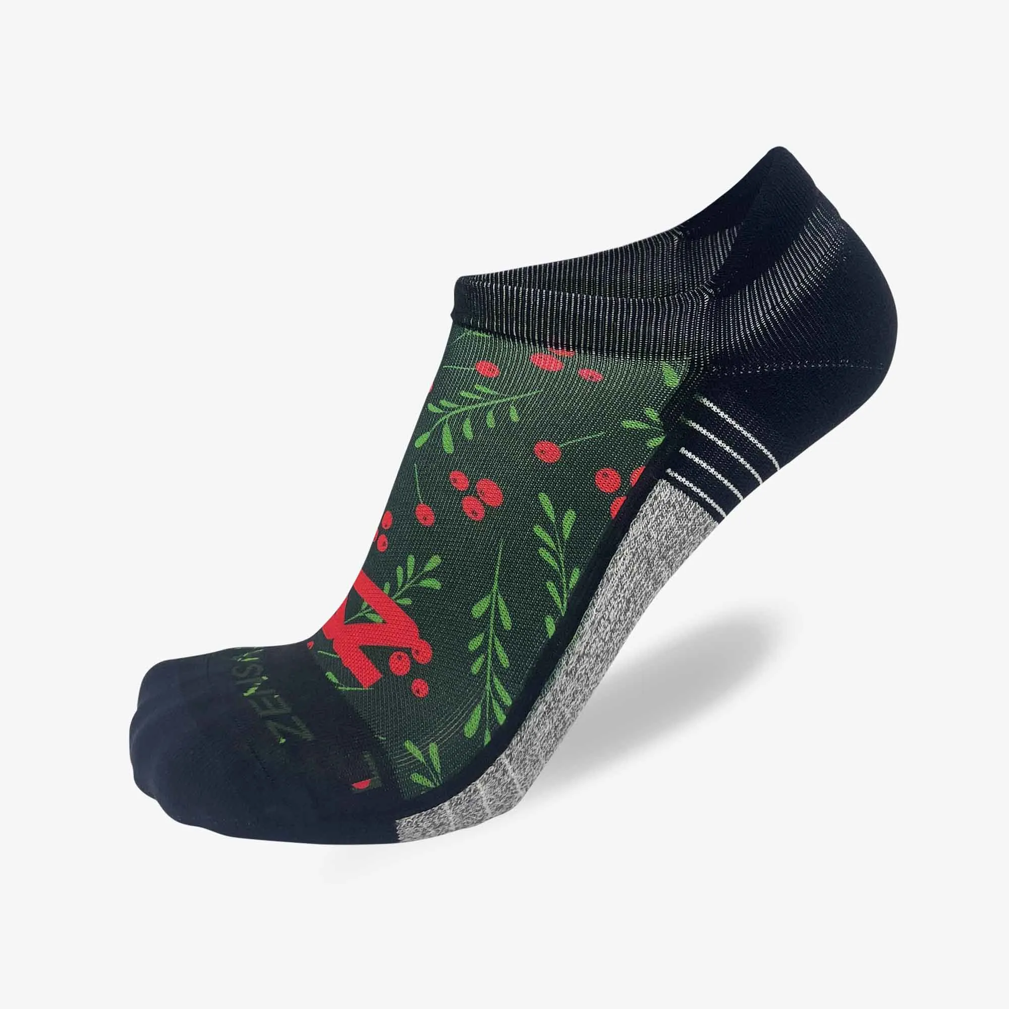 Mistletoe Running Socks (No-Show) sold by Zensah