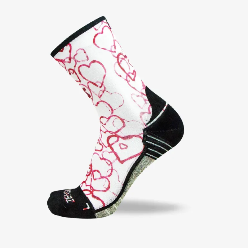 Abstract Hearts Socks (Mini Crew) sold by Zensah