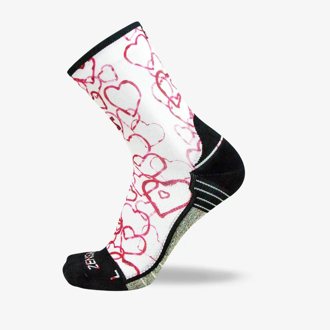 Abstract Hearts Socks (Mini Crew) sold by Zensah