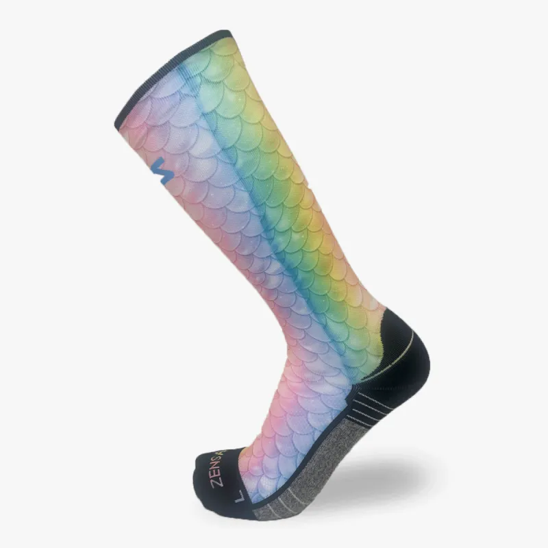 Rainbow Mermaid Tail Compression Socks (Knee-High) sold by Zensah