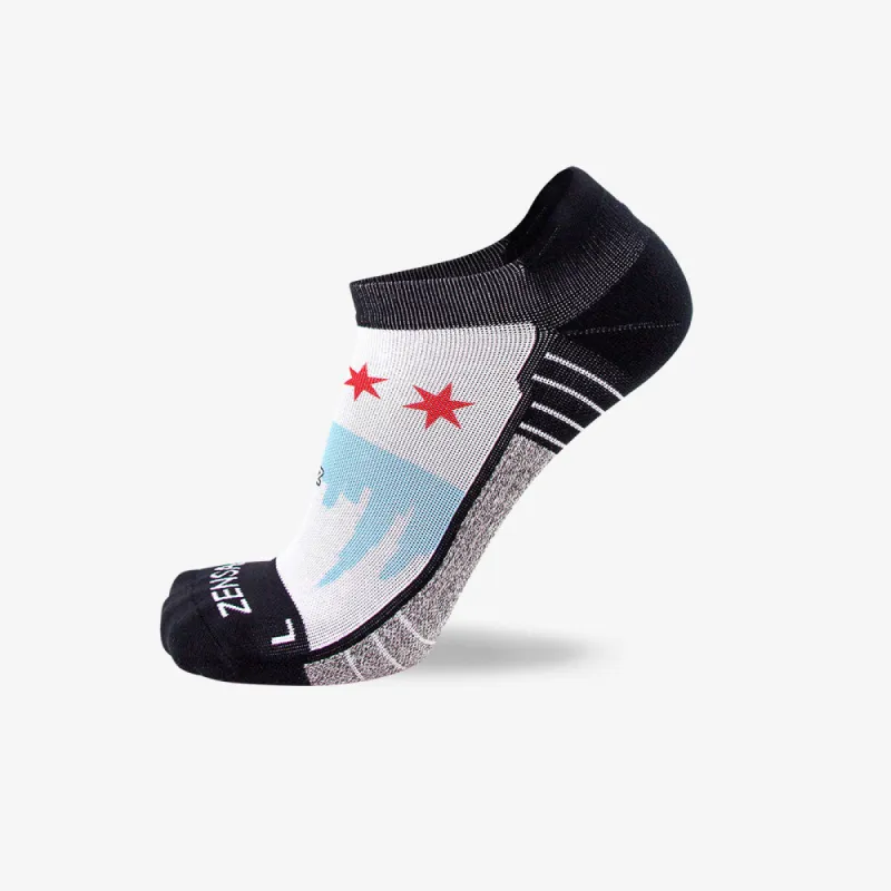 Chicago Flag Skyline Socks (No Show) sold by Zensah