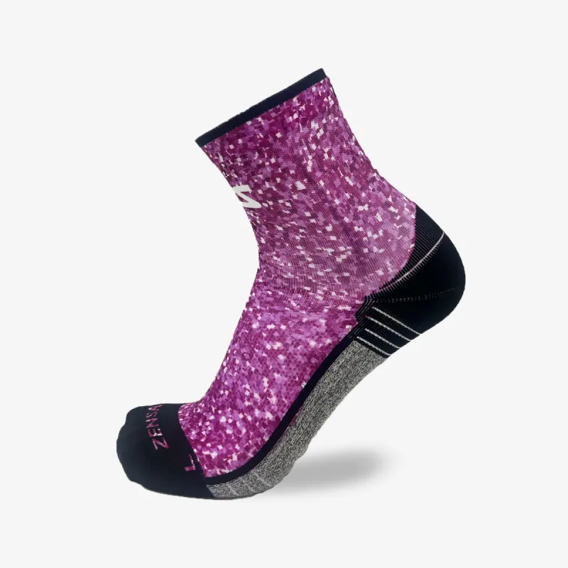 Pink Glitter Socks (Mini Crew) sold by Zensah