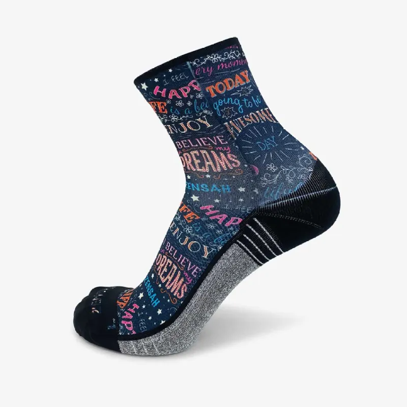 Motivational Quotes Socks (Mini-Crew) sold by Zensah