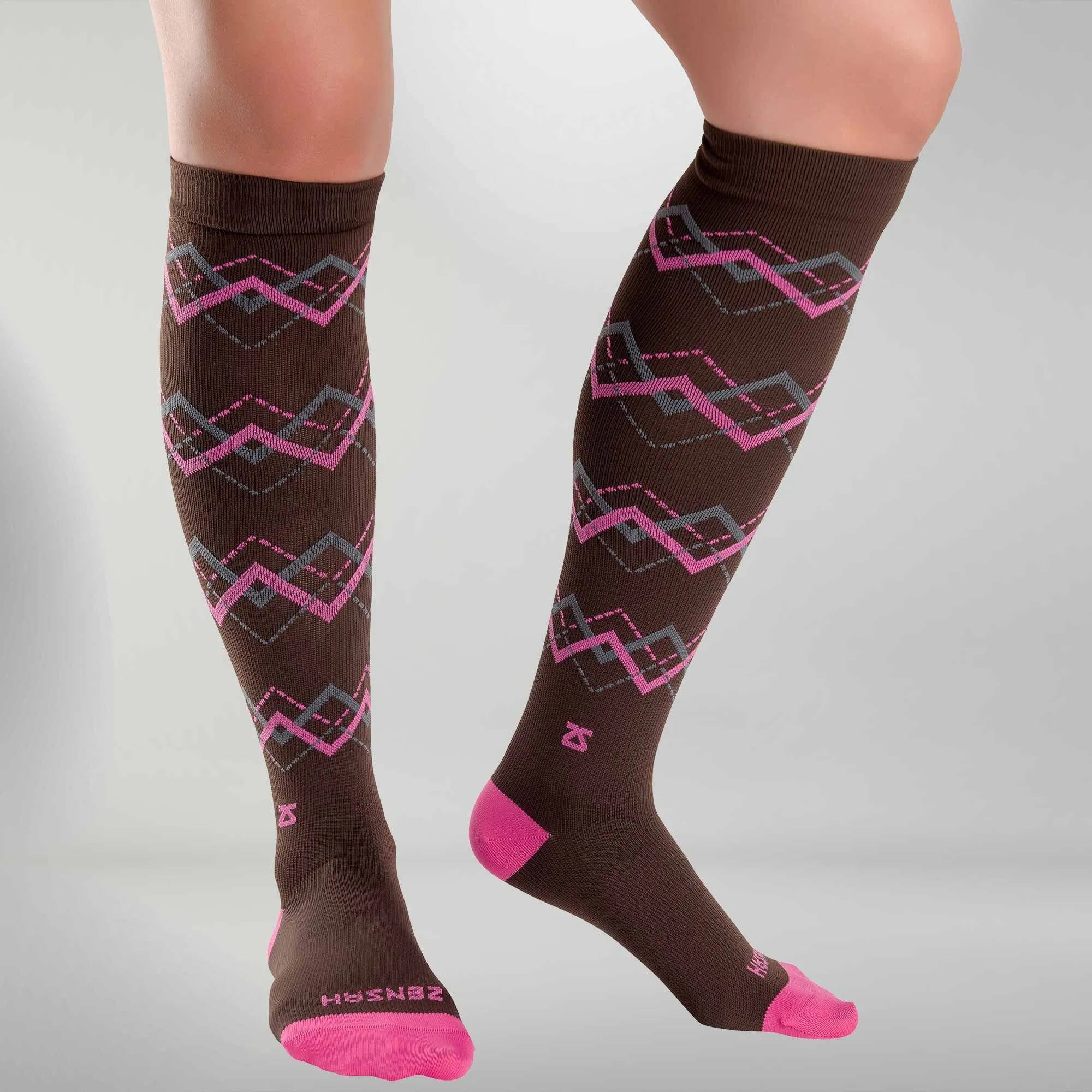Chevron Argyle Compression Socks sold by Zensah product image thumbnail 4