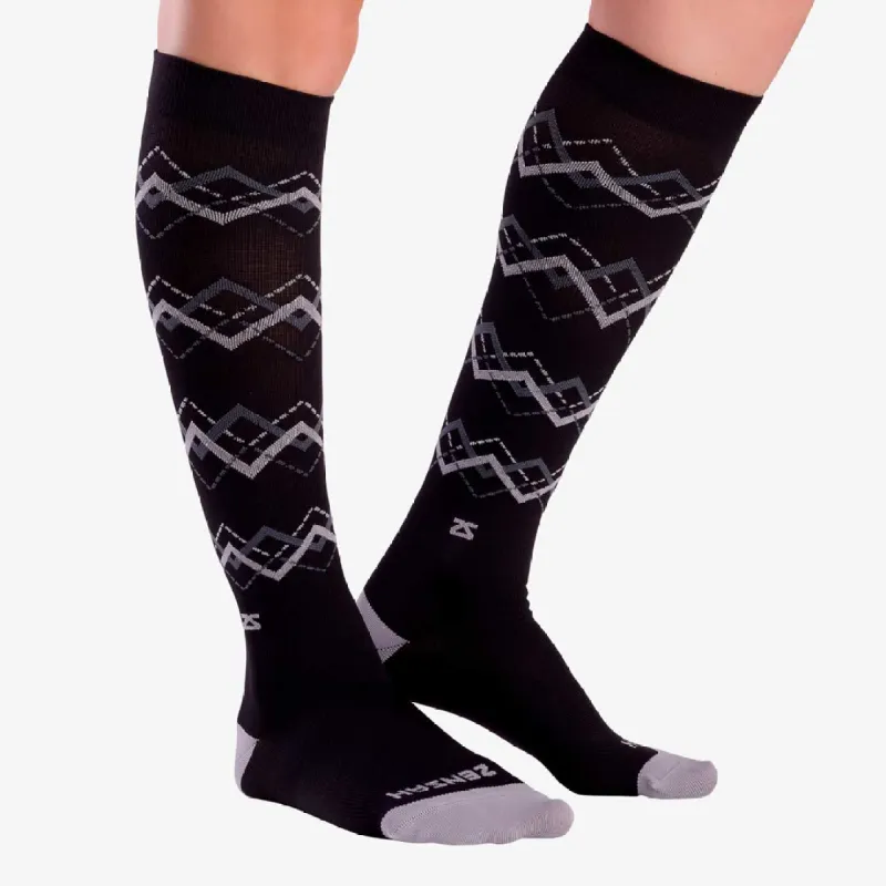 Chevron Argyle Compression Socks made by Zensah