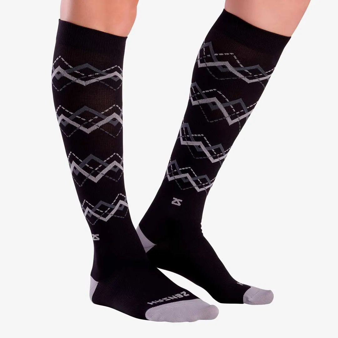 Chevron Argyle Compression Socks sold by Zensah