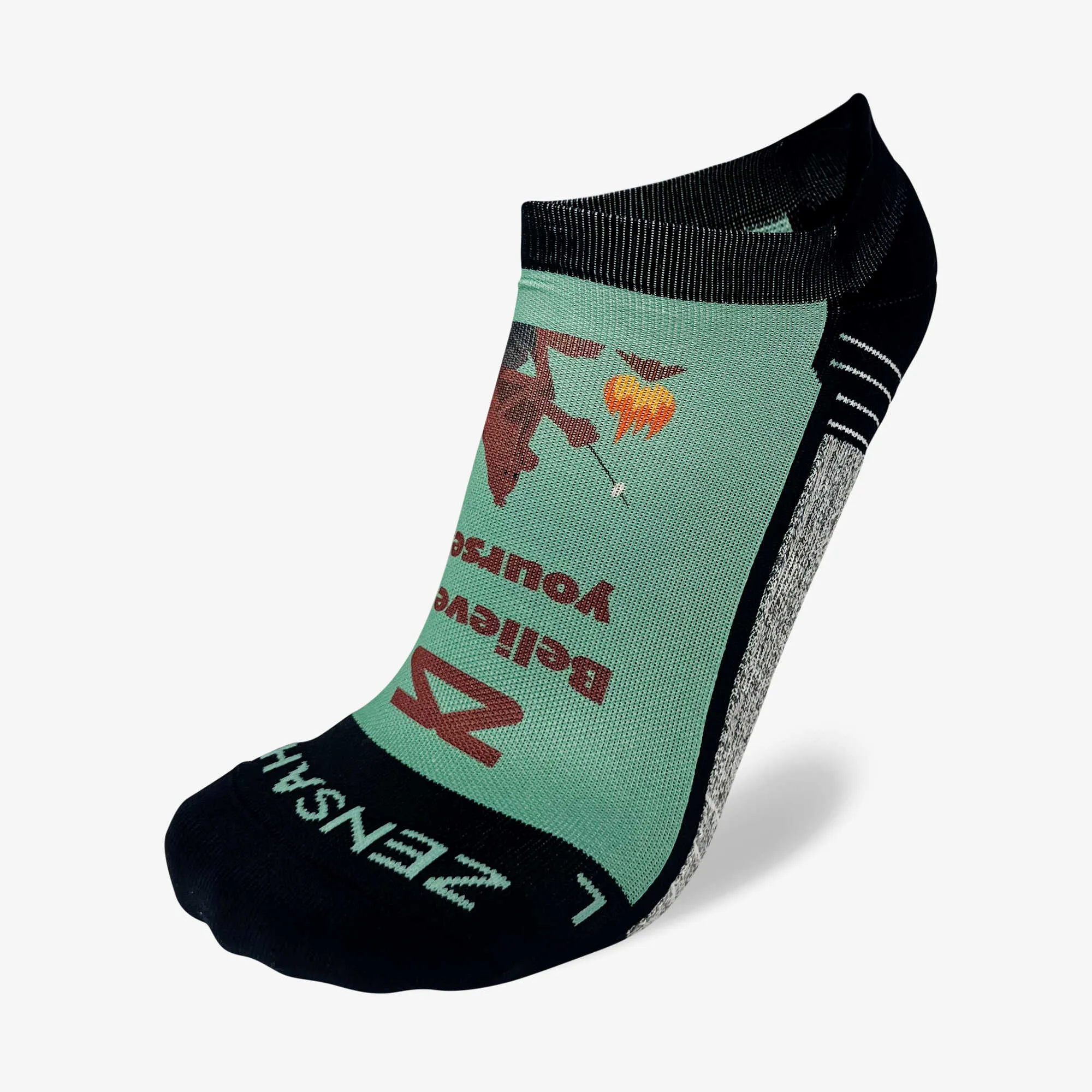 Bigfoot Believe in Yourself Running Socks (No Show) sold by Zensah product image thumbnail 4