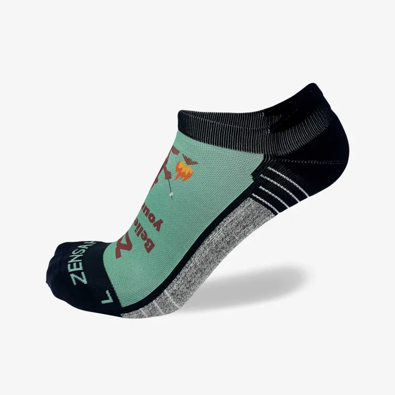 Bigfoot Believe in Yourself Running Socks (No Show) sold by Zensah
