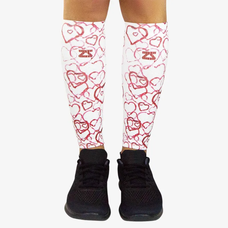 Abstract Hearts Compression Leg Sleeves sold by Zensah