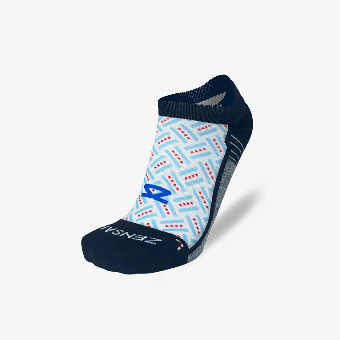 Chicago Flags Running Socks (No Show) sold by Zensah product image thumbnail 2