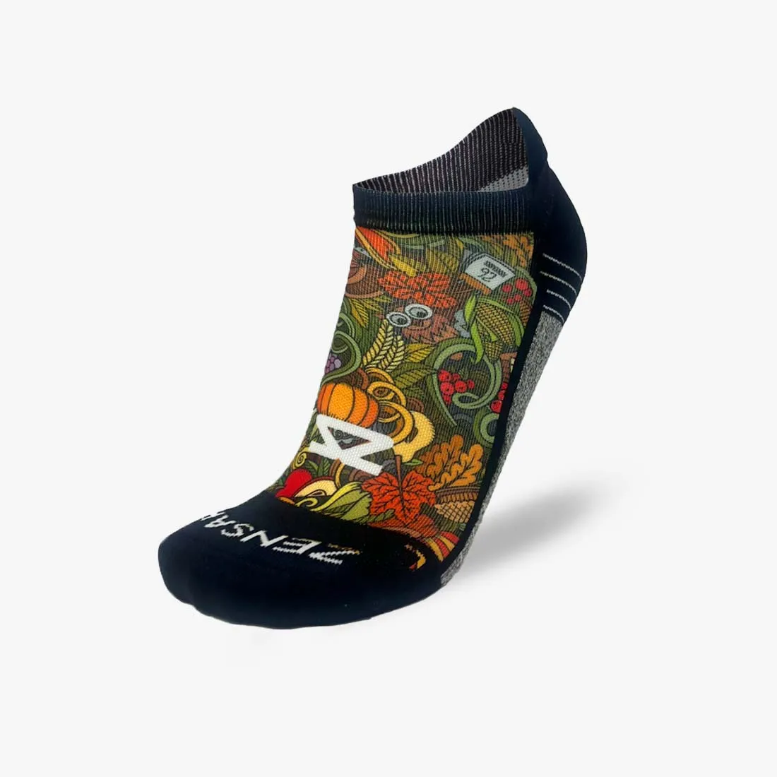 Thanksgiving Doodle Running Socks (No Show) sold by Zensah product image thumbnail 2