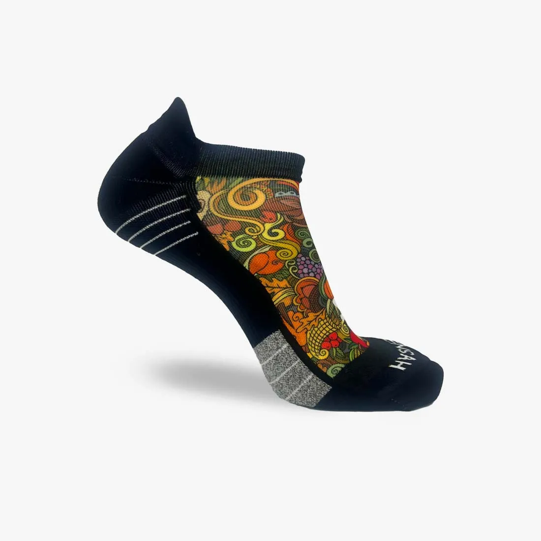 Thanksgiving Doodle Running Socks (No Show) sold by Zensah product image thumbnail 3