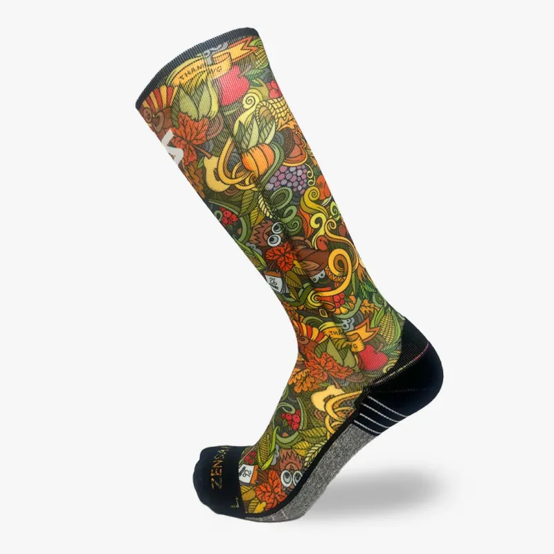 Thanksgiving Doodle Compression Socks (Knee-High) sold by Zensah