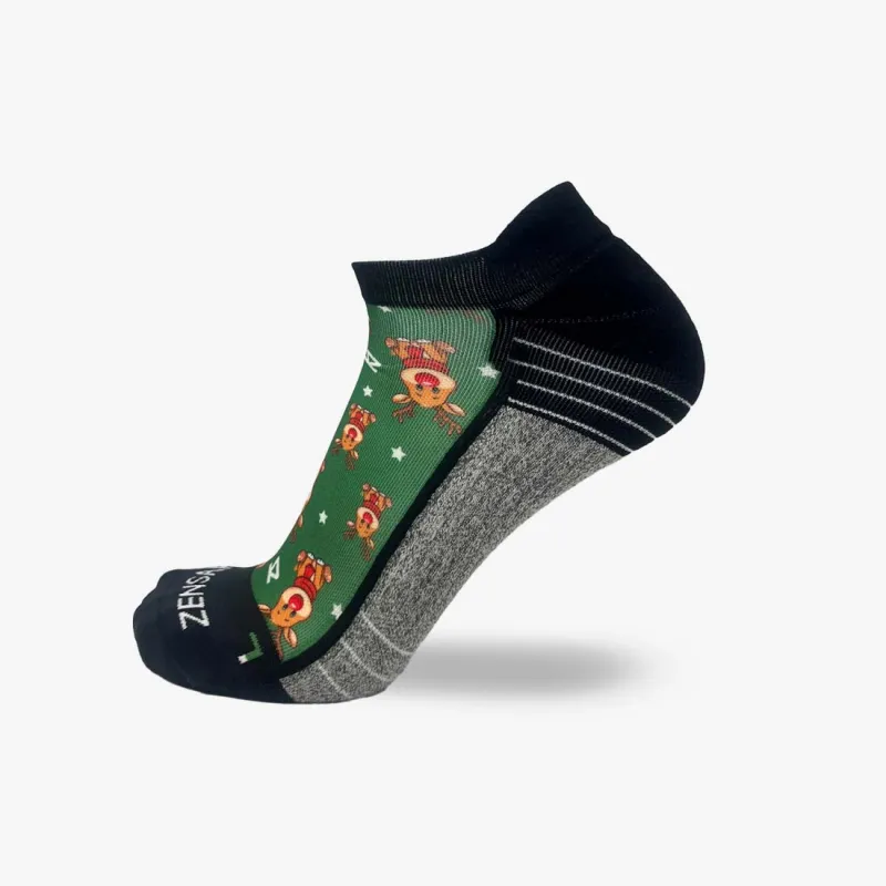 Cute Reindeer Running Socks (No-Show) sold by Zensah