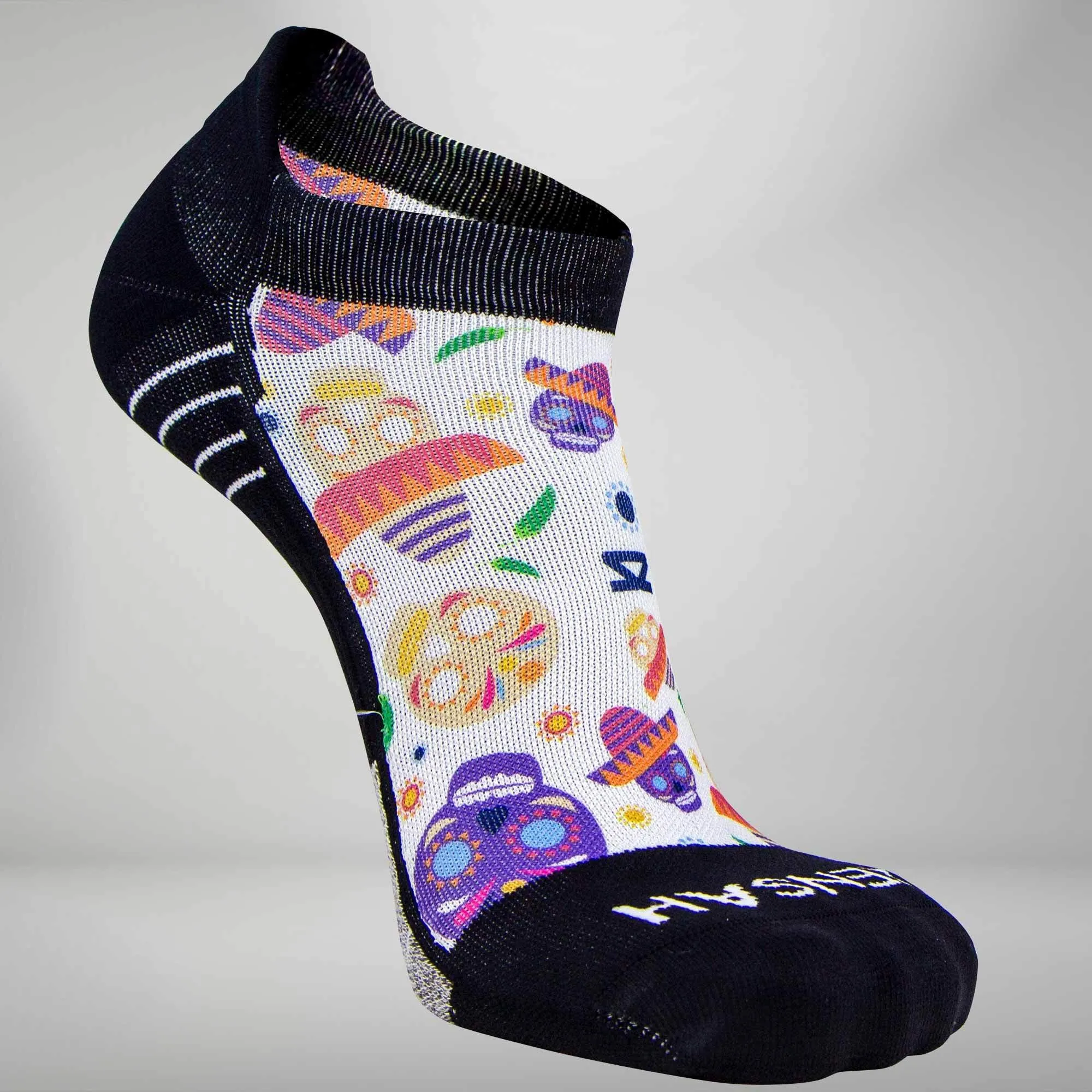 Day Of The Dead Doodle Socks (No Show) sold by Zensah product image thumbnail 3