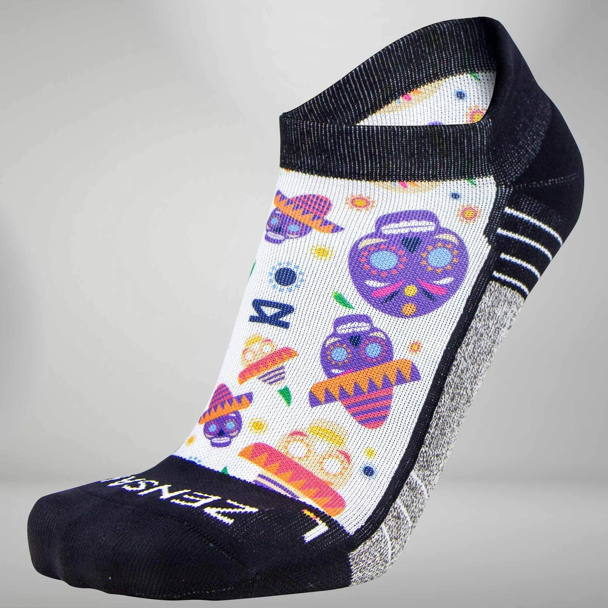 Day Of The Dead Doodle Socks (No Show) sold by Zensah product image thumbnail 2
