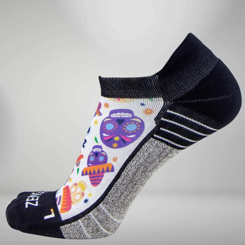 Day Of The Dead Doodle Socks (No Show) sold by Zensah