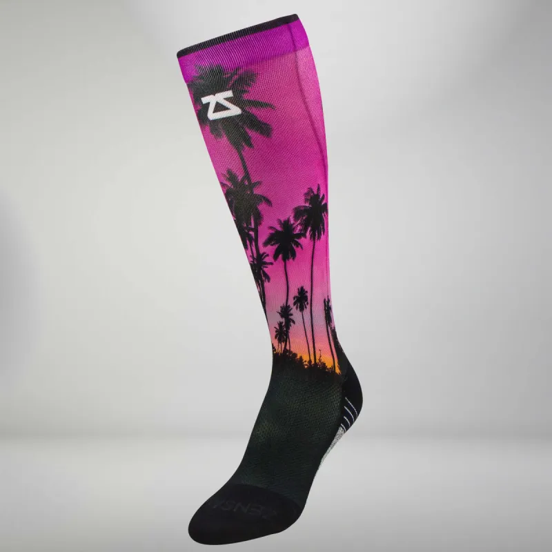 Tropical Palm Trees Compression Socks (Knee-High) sold by Zensah