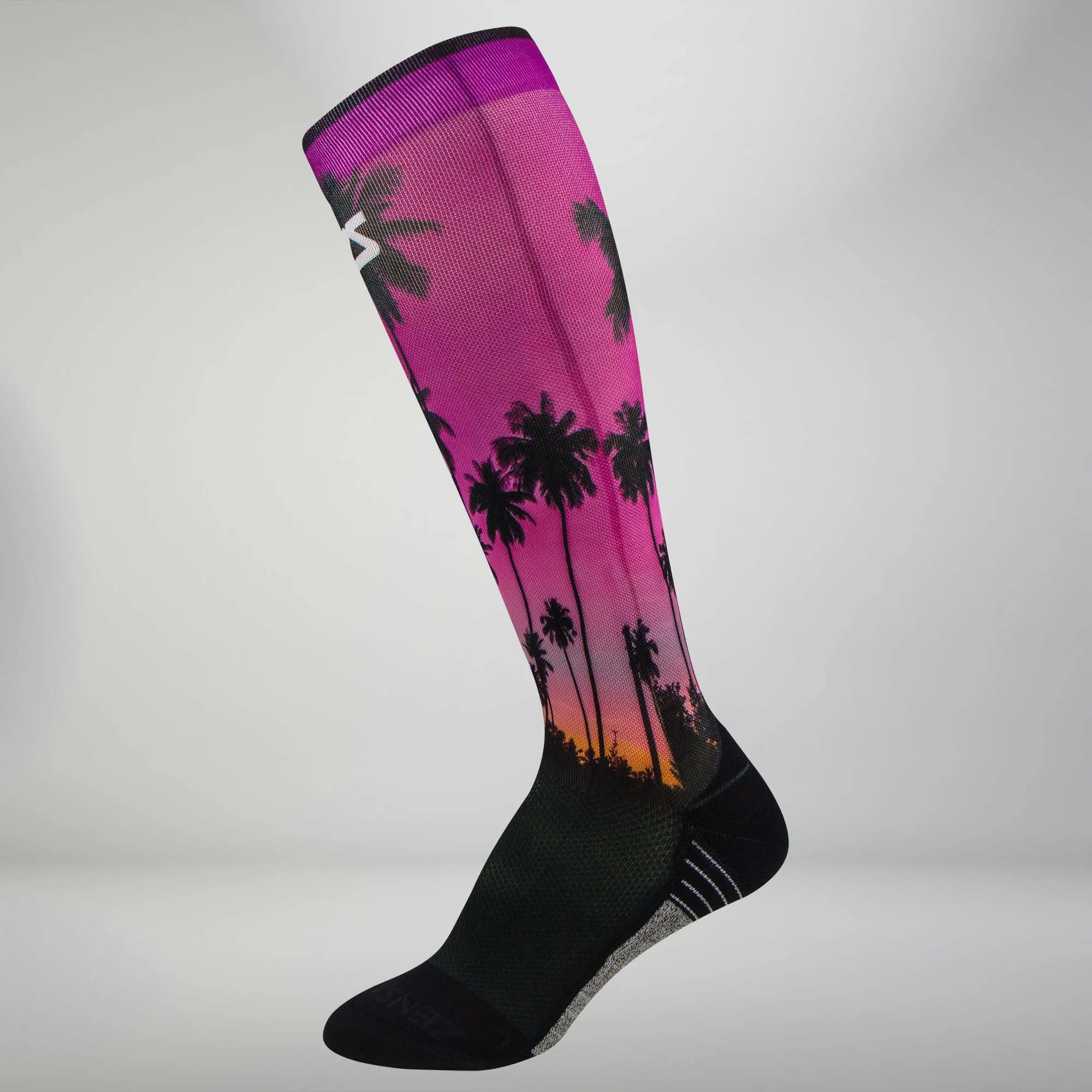 Tropical Palm Trees Compression Socks (Knee-High) sold by Zensah product image thumbnail 2