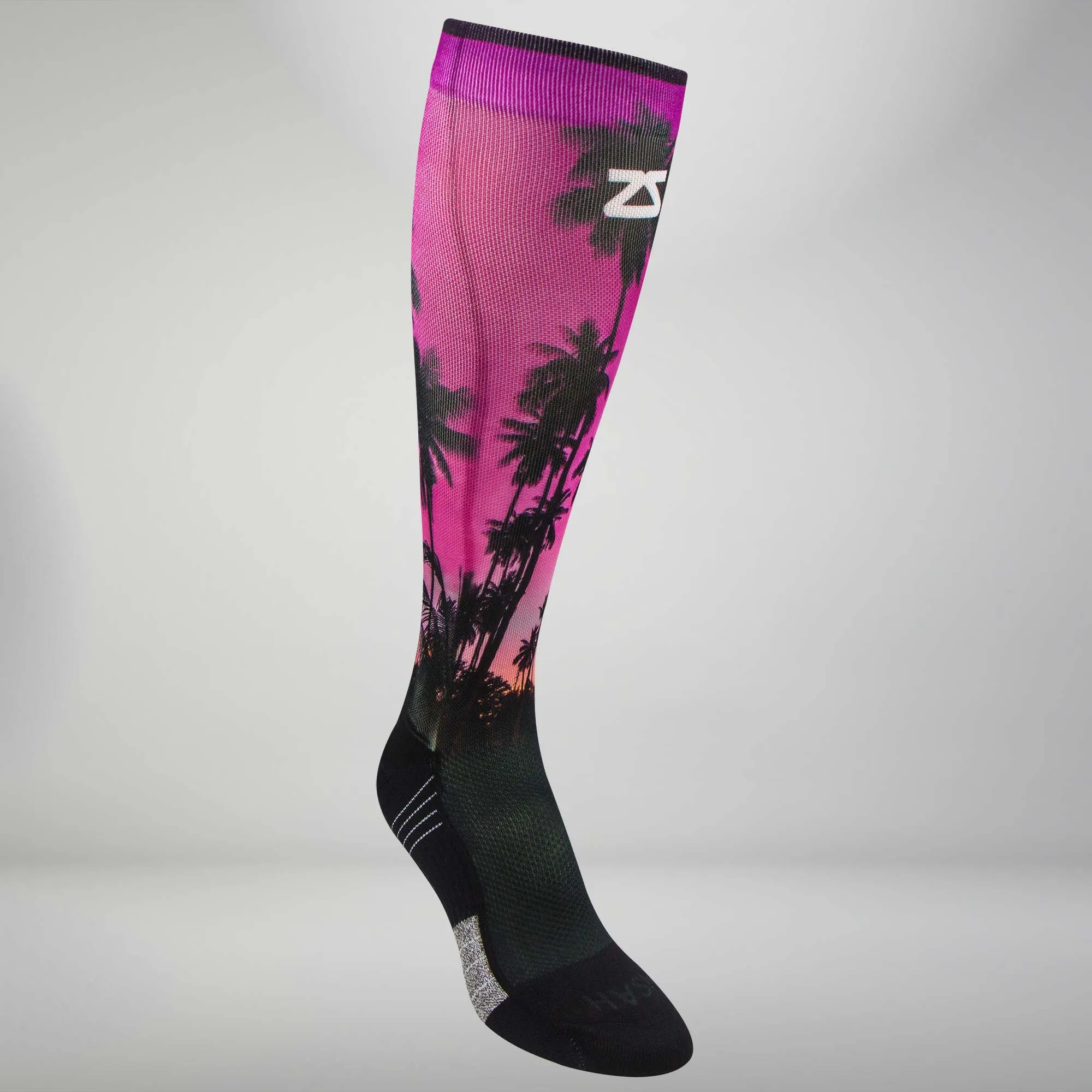 Tropical Palm Trees Compression Socks (Knee-High) sold by Zensah product image thumbnail 3