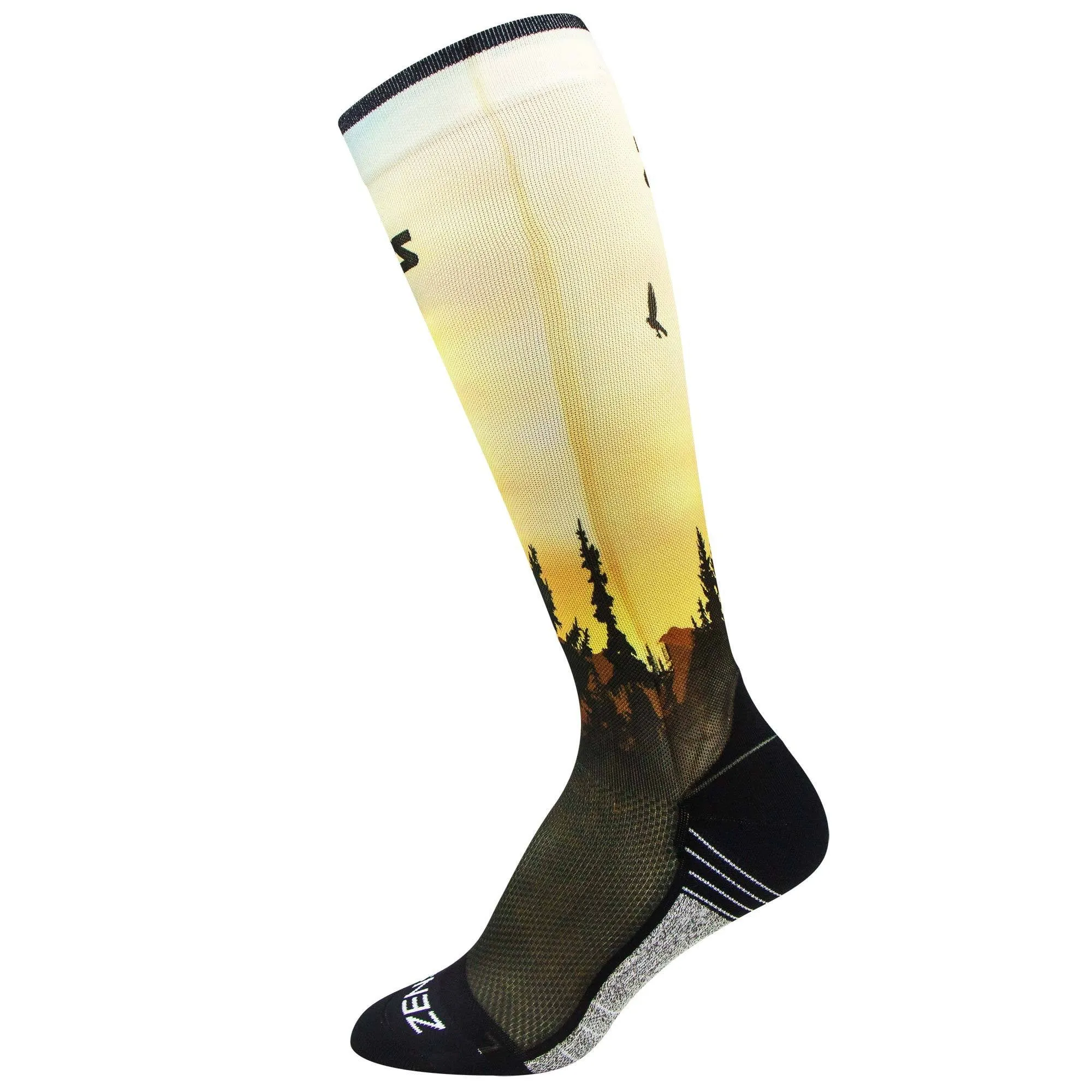 Mountain Sunset Compression Socks (Knee-High) sold by Zensah