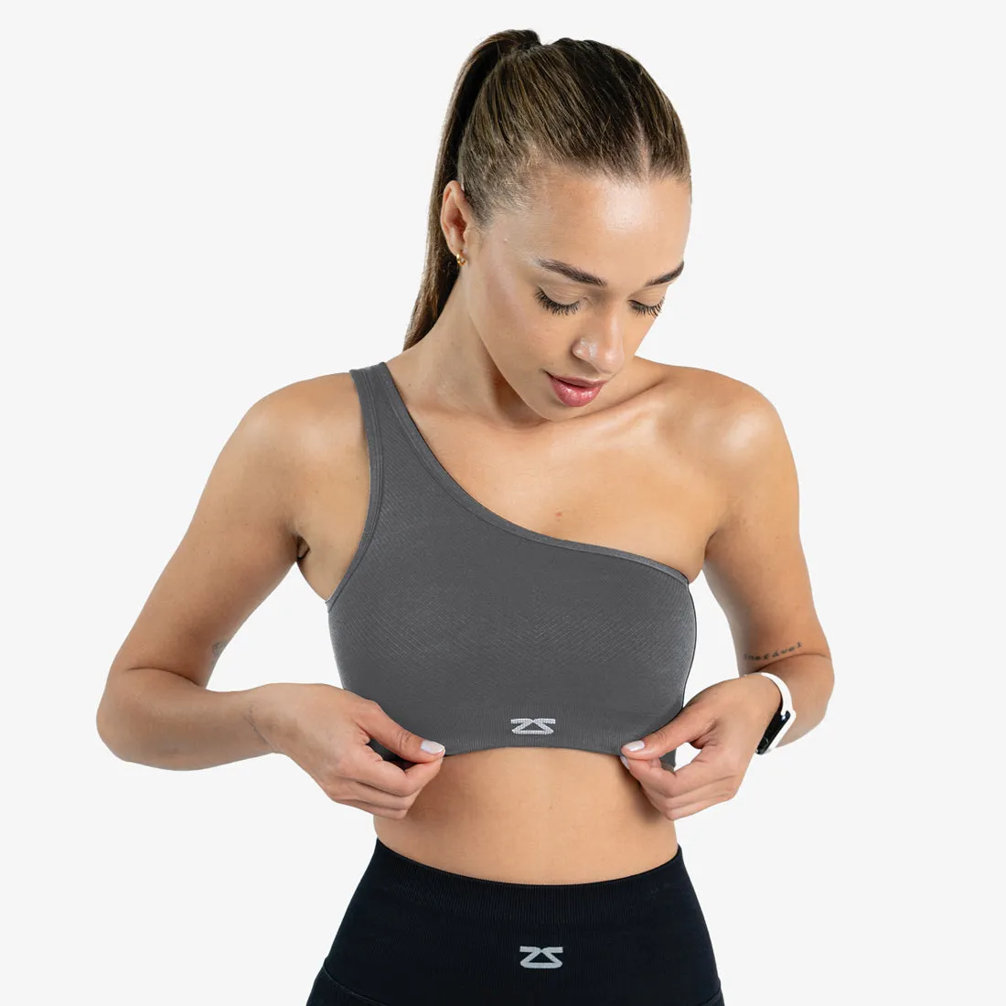 One Shoulder Sports Bra sold by Zensah product image thumbnail 2