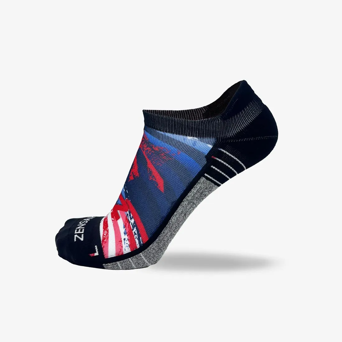 USA Stars and Stripes Running Socks (No Show) sold by Zensah