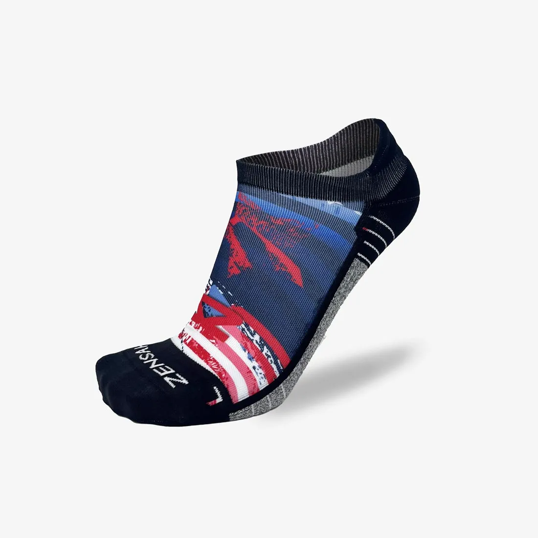 USA Stars and Stripes Running Socks (No Show) sold by Zensah product image thumbnail 2