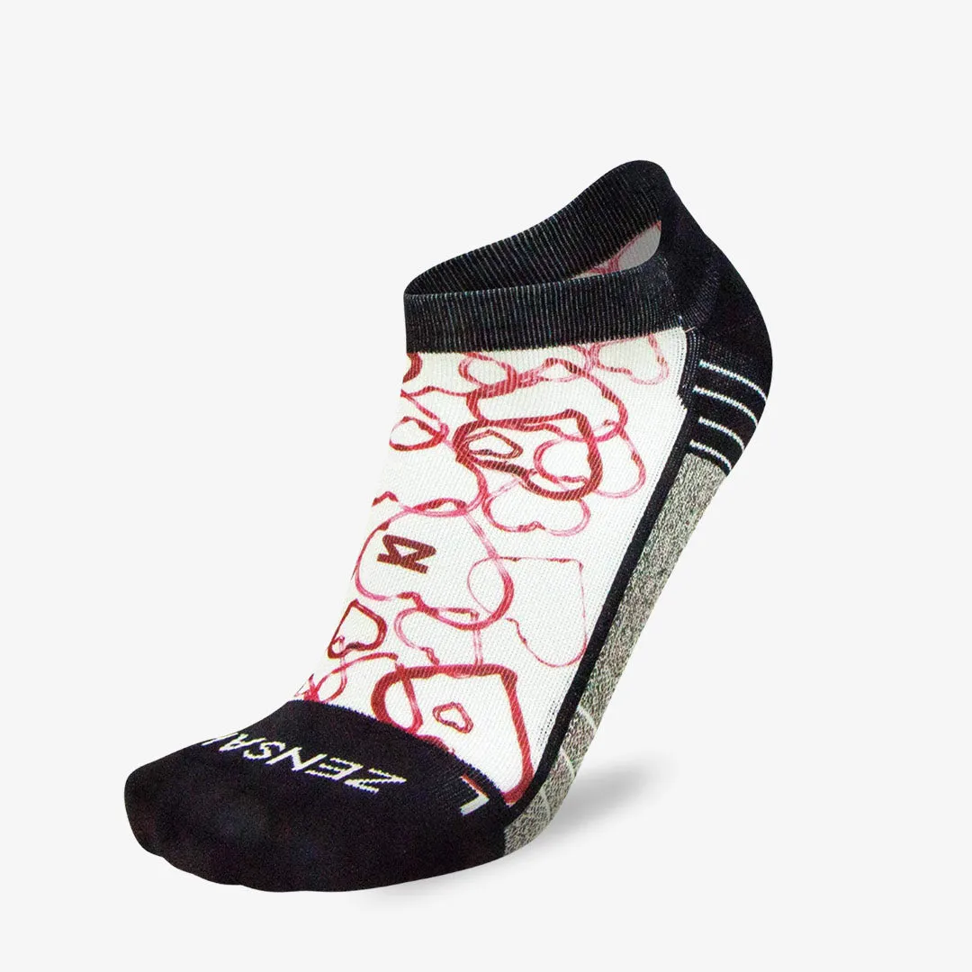 Abstract Hearts Socks (No Show) sold by Zensah product image thumbnail 2