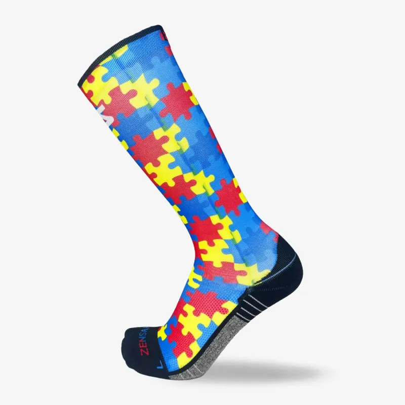 Zensah x Autism Awareness Compression Socks (Knee-High) made by Zensah