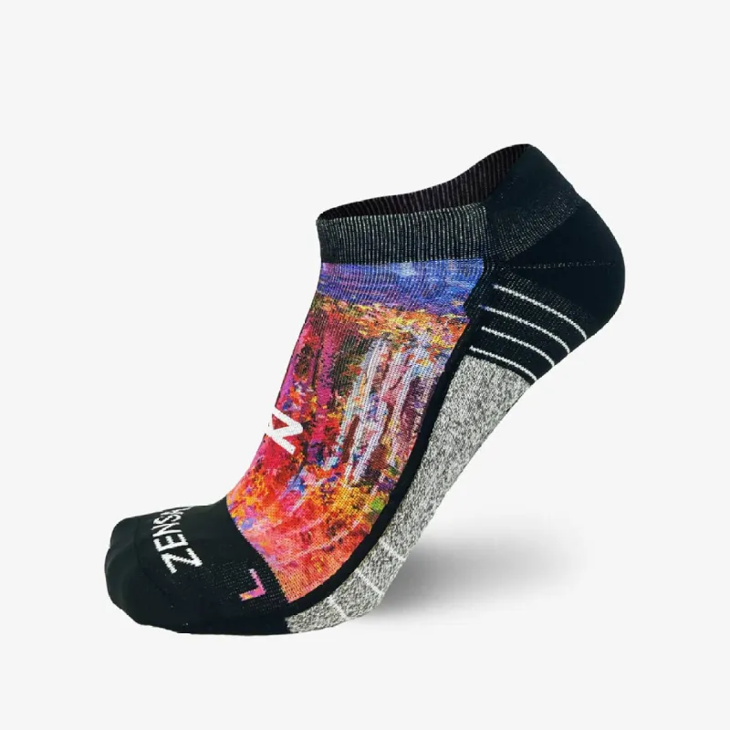 Fall Trees Running Socks (No Show) sold by Zensah