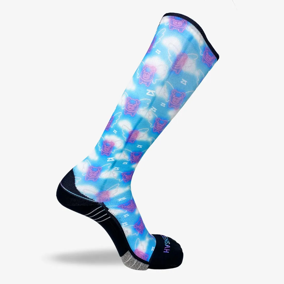Neon Flying Pigs Compression Socks (Knee-High) sold by Zensah product image thumbnail 3