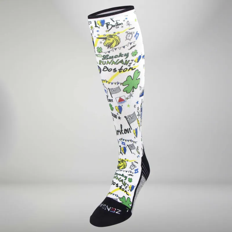 Boston Doodle Compression Socks (Knee-High) sold by Zensah