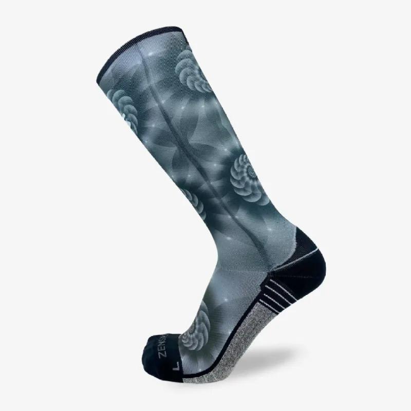 Fibonacci Spiral Compression Socks (Knee-High) sold by Zensah