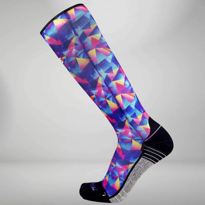Retro Triangles Compression Socks (Knee-High) sold by Zensah