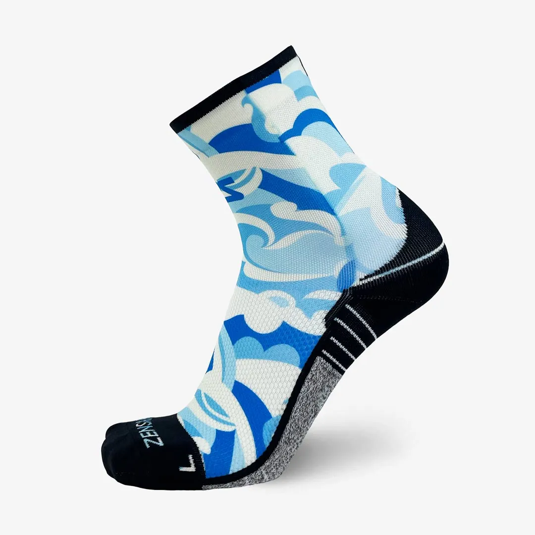 Tropical Surf Waves Socks (Mini-Crew) sold by Zensah