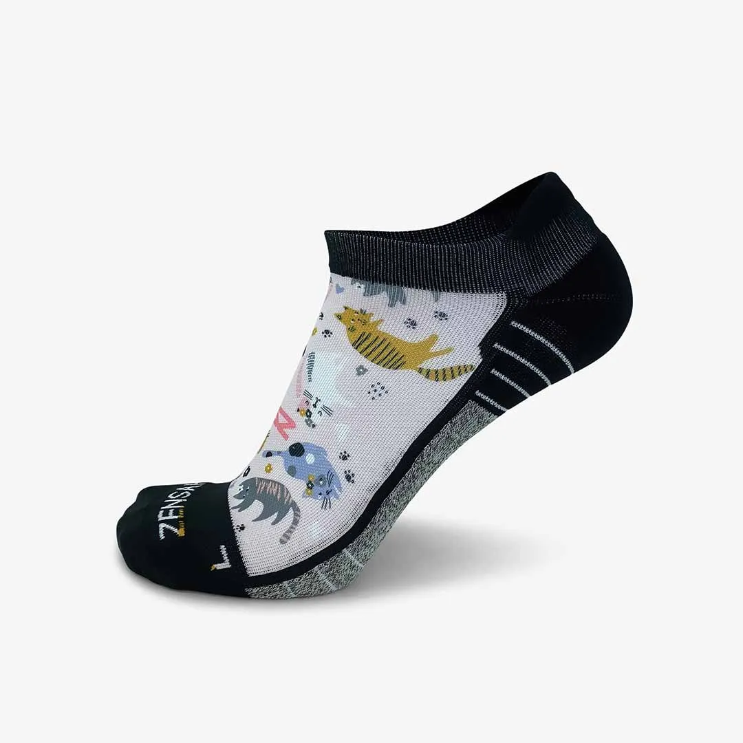 Cats Running Socks (No Show) sold by Zensah