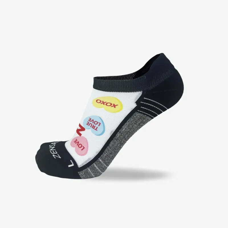 Candy Hearts Running Socks (No Show) sold by Zensah