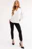 Black Rhinestone Fringe Hem Faux Suede Pants sold by Lime Lush
