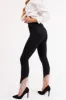 Black Rhinestone Fringe Hem Faux Suede Pants sold by Lime Lush