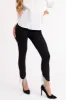 Black Rhinestone Fringe Hem Faux Suede Pants sold by Lime Lush