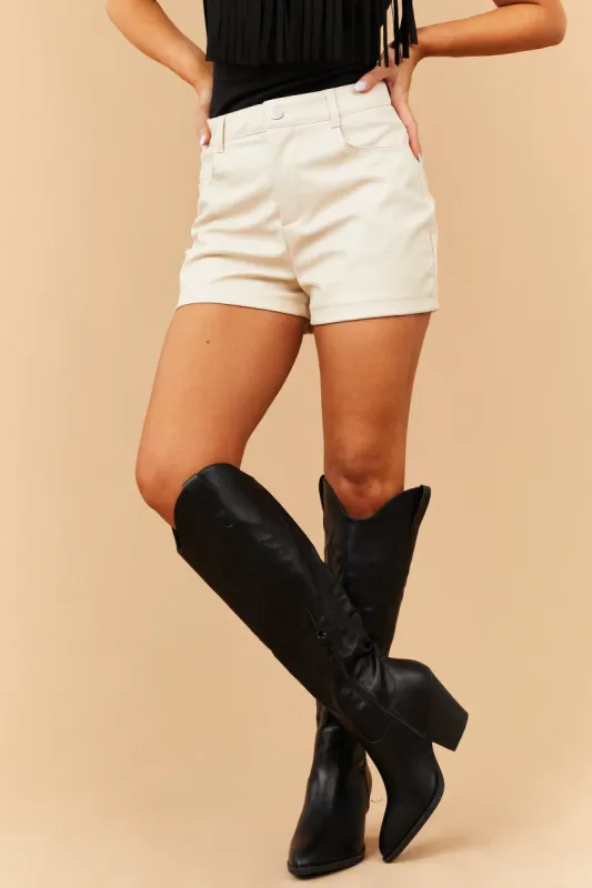 Solid Black Pointed Toe Knee High Western Boots sold by Lime Lush
