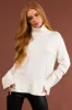Ivory Buttery Soft Turtleneck Sweater sold by Lime Lush