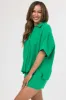 She+Sky Jade Chest Pocket Half Sleeve Shirt sold by Lime Lush