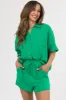 She+Sky Jade Chest Pocket Half Sleeve Shirt sold by Lime Lush