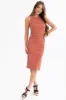Rust Washed Ribbed Knit Midi Tank Dress sold by Lime Lush