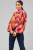 Flying Tomato Fuchsia Multicolor Geometric Blouse sold by Lime Lush