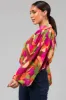 Flying Tomato Fuchsia Multicolor Geometric Blouse sold by Lime Lush