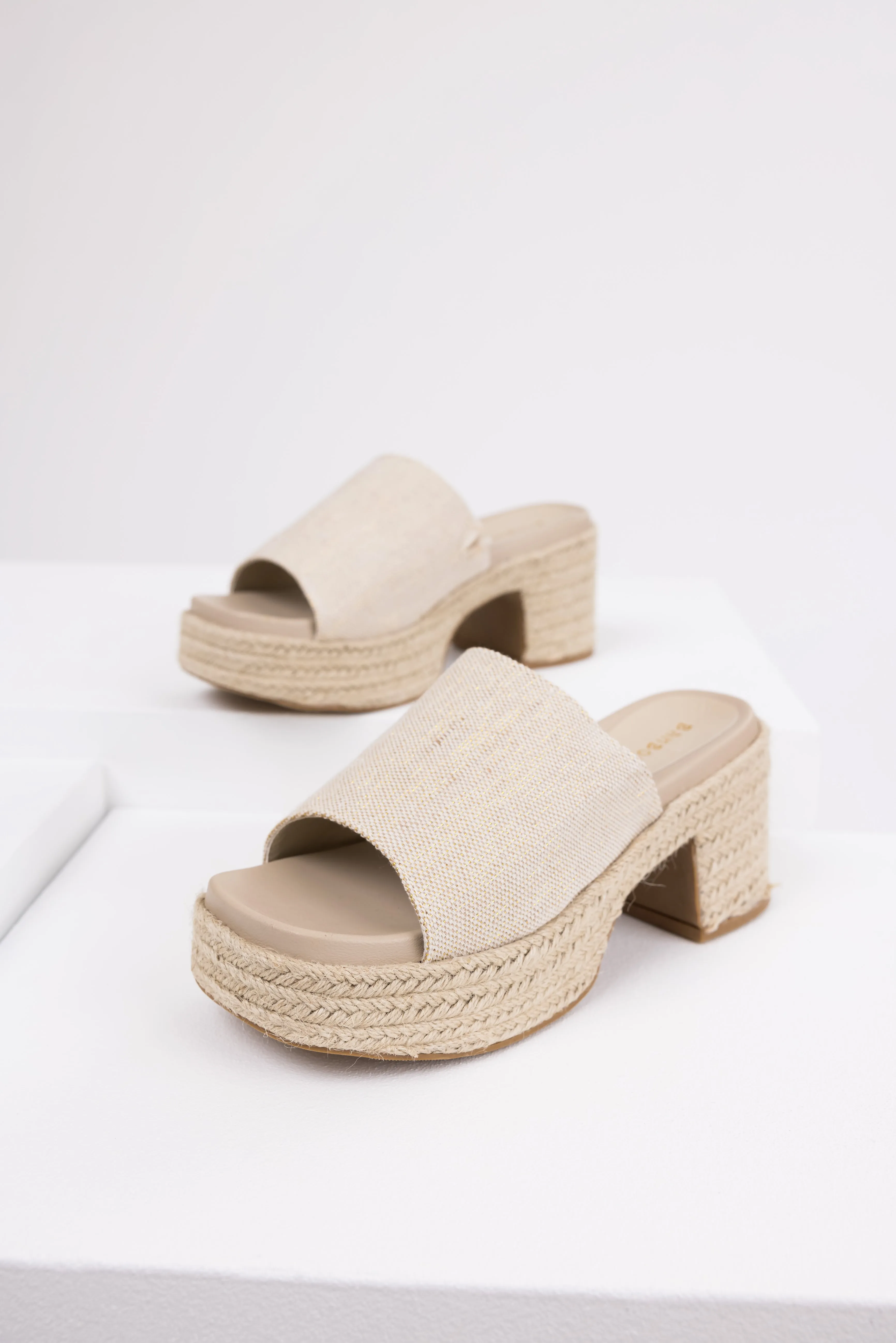 Vanilla Espadrille Platform Heeled Sandals sold by Lime Lush